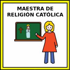 MAESTRA DE RELIGIÓN CATÓLICA - Pictograma (color)