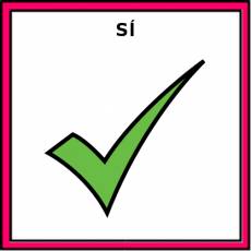 SÍ (AFIRMACIÓN) - Pictograma (color)