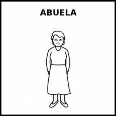 ABUELA - Pictograma (blanco y negro)