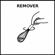 REMOVER (VARILLA) - Pictograma (blanco y negro)