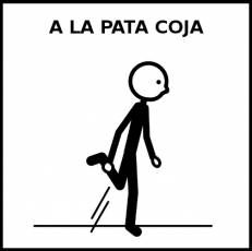 A LA PATA COJA - Pictograma (blanco y negro)