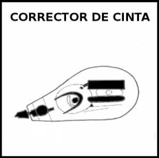 CORRECTOR DE CINTA - Pictograma (blanco y negro)