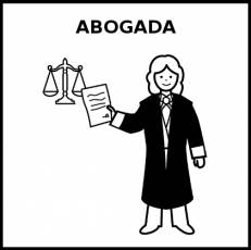 ABOGADA - Pictograma (blanco y negro)