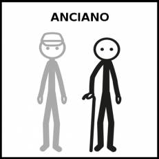 ANCIANO - Pictograma (blanco y negro)