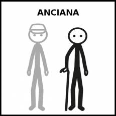 ANCIANA - Pictograma (blanco y negro)
