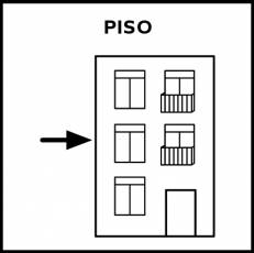 PISO - Pictograma (blanco y negro)