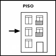 PISO - Pictograma (blanco y negro)