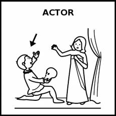 ACTOR - Pictograma (blanco y negro)