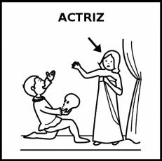 ACTRIZ - Pictograma (blanco y negro)
