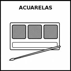 ACUARELAS - Pictograma (blanco y negro)