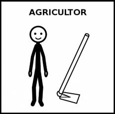 AGRICULTOR - Pictograma (blanco y negro)