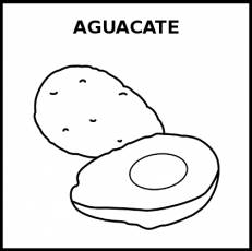 AGUACATE - Pictograma (blanco y negro)