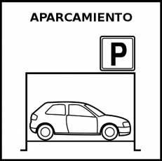 APARCAMIENTO - Pictograma (blanco y negro)