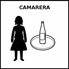 CAMARERA - Pictograma (blanco y negro)