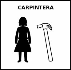 CARPINTERA - Pictograma (blanco y negro)