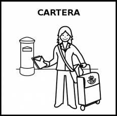 CARTERA (PROFESIÓN) - Pictograma (blanco y negro)