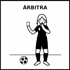 ÁRBITRA - Pictograma (blanco y negro)
