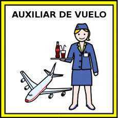 AUXILIAR DE VUELO (MUJER) - Pictograma (color)