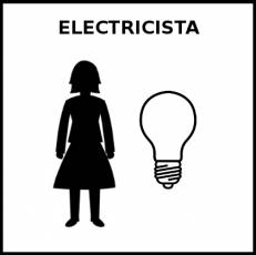 ELECTRICISTA (MUJER) - Pictograma (blanco y negro)