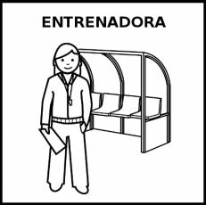 ENTRENADORA - Pictograma (blanco y negro)