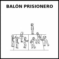 BALÓN PRISIONERO - Pictograma (blanco y negro)
