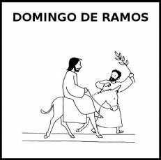 DOMINGO DE RAMOS - Pictograma (blanco y negro)