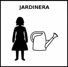 JARDINERA (PROFESIÓN) - Pictograma (blanco y negro)