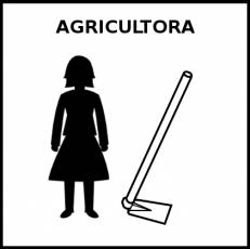 AGRICULTORA - Pictograma (blanco y negro)