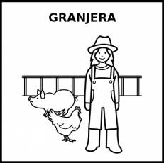 GRANJERA - Pictograma (blanco y negro)