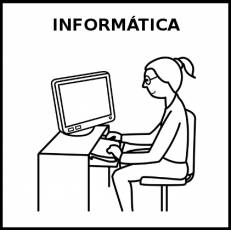 INFORMÁTICA (PROFESIÓN) - Pictograma (blanco y negro)