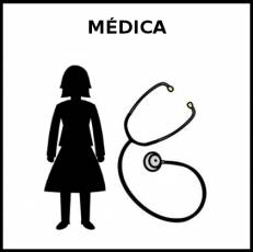 MÉDICA - Pictograma (blanco y negro)