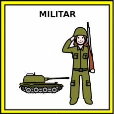 MILITAR (MUJER) - Pictograma (color)