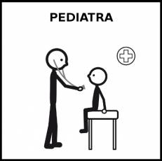 PEDIATRA (MUJER) - Pictograma (blanco y negro)