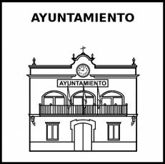 AYUNTAMIENTO - Pictograma (blanco y negro)
