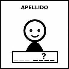APELLIDO - Pictograma (blanco y negro)
