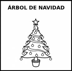 ÁRBOL DE NAVIDAD - Pictograma (blanco y negro)