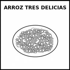 ARROZ TRES DELICIAS - Pictograma (blanco y negro)