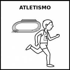 ATLETISMO - Pictograma (blanco y negro)