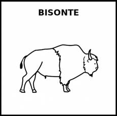 BISONTE - Pictograma (blanco y negro)
