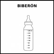 BIBERÓN - Pictograma (blanco y negro)