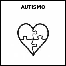 AUTISMO - Pictograma (blanco y negro)