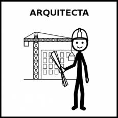 ARQUITECTA - Pictograma (blanco y negro)