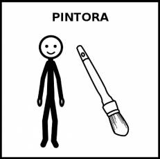 PINTORA - Pictograma (blanco y negro)