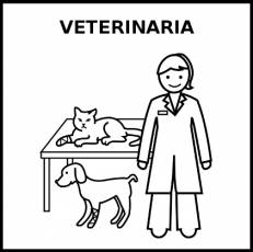 VETERINARIA - Pictograma (blanco y negro)