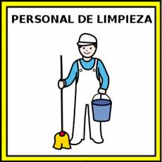 PERSONAL DE LIMPIEZA (HOMBRE) - Pictograma (color)
