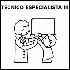 TÉCNICO ESPECIALISTA III (MUJER) - Pictograma (blanco y negro)