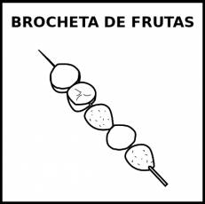 BROCHETA DE FRUTAS - Pictograma (blanco y negro)