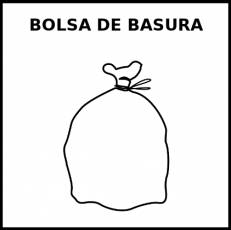 BOLSA DE BASURA - Pictograma (blanco y negro)