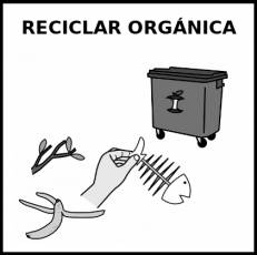 RECICLAR ORGÁNICA - Pictograma (blanco y negro)