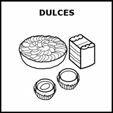DULCES - Pictograma (blanco y negro)